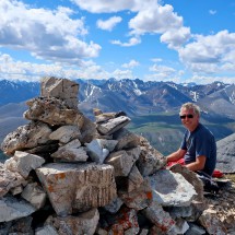 On top of 2010 meters high Summit peak in the very northern Rocky Mountains